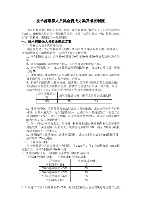 消防维保考核制度