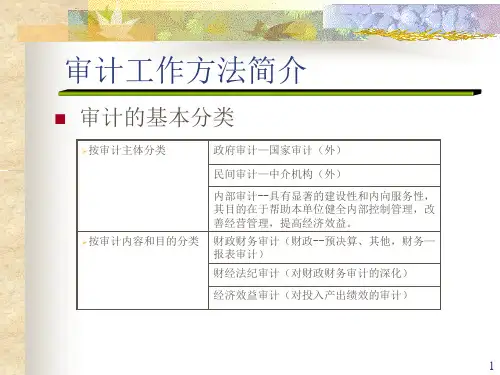 审计工作方法简介PPT课件