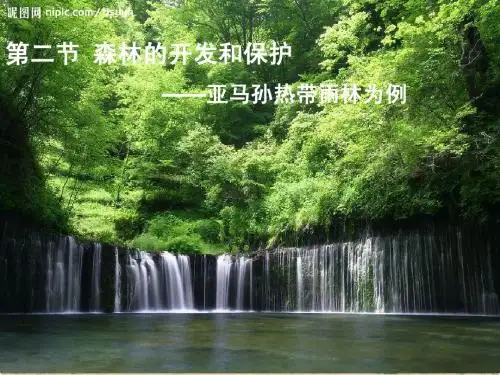 森林的开发和保护---以亚马孙热带雨林为例