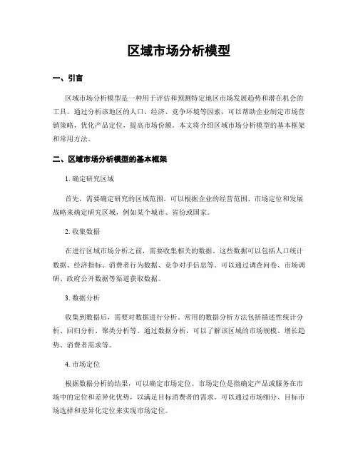 区域市场分析模型