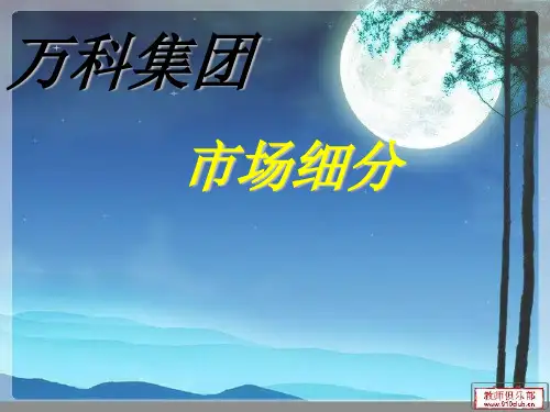 万科集团的市场细分