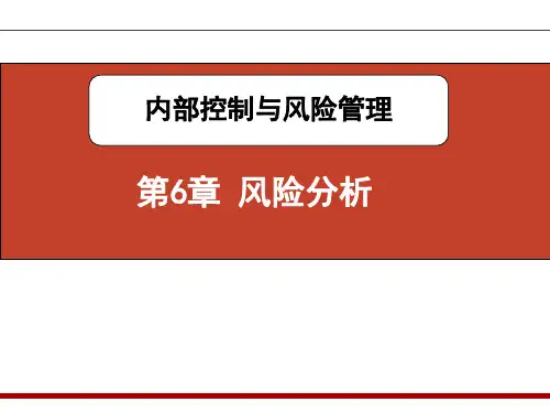 内部控制与风险管理(第3版)第6章——风险分析