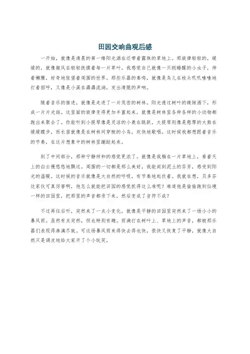 田园交响曲观后感