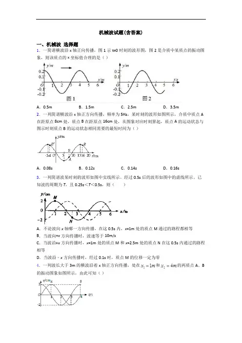 机械波试题(含答案)