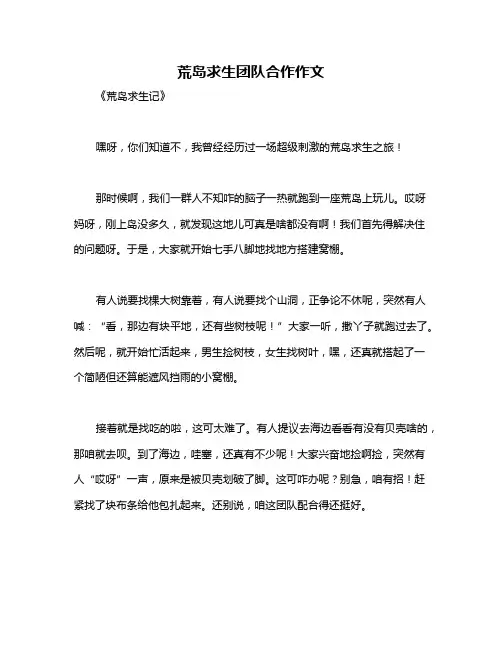 荒岛求生团队合作作文