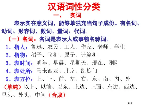 汉语词性分类公开课一等奖优质课大赛微课获奖课件