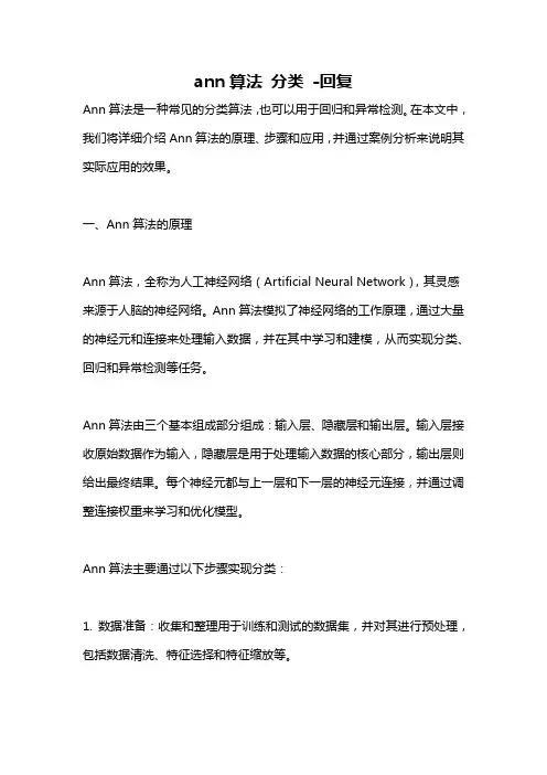 ann算法 分类 -回复