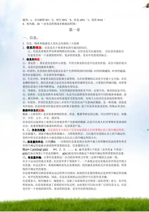 管理信息系统(第四版)重点总结