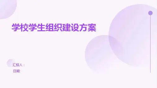 学校学生组织建设方案
