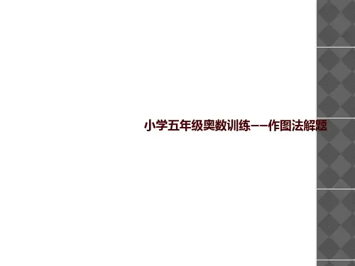 小学五年级奥数训练——作图法解题