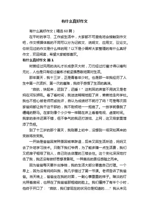 有什么真好作文（精选60篇）