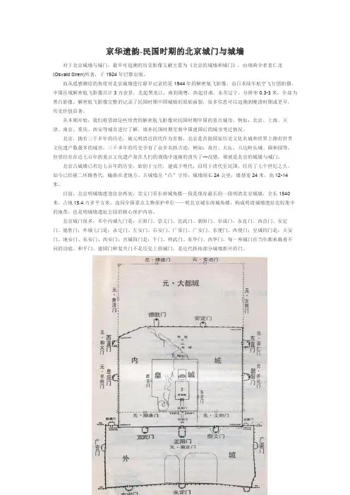 京华遗韵-民国时期的北京城门与城墙_北京1944历史遥感影像