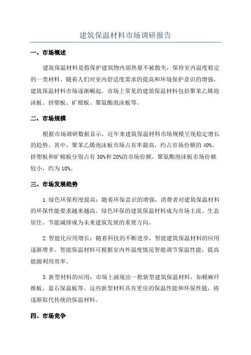 建筑保温材料市场调研报告