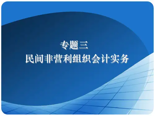 民间非营利组织会计实务