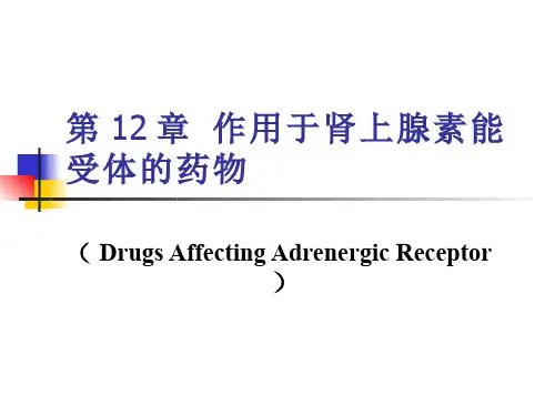 药物化学第 12 章 作用于肾上腺素能受体的药物