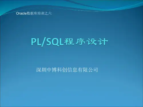 6PLSQL程序设计