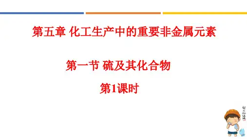 硫及其化合物  课件-高一化学人教版(2019)必修第二册