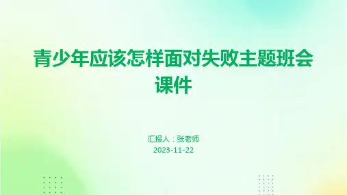 青少年应该怎样面对失败主题班会课件