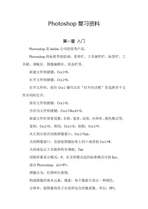 Photoshop复习资料