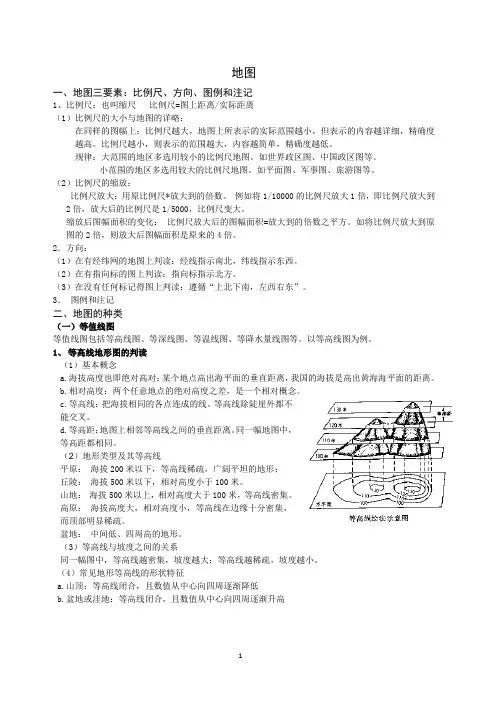 比例尺、方向、图例和注记-简单学习网