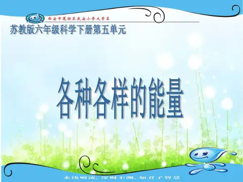 粤教版科学《各种各样的能量》ppt教学课件1