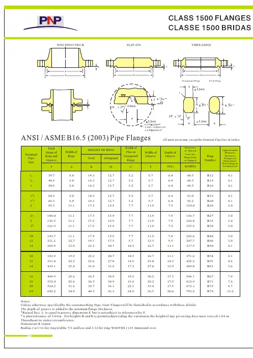 ANSI-ASME B16.5 Flanges