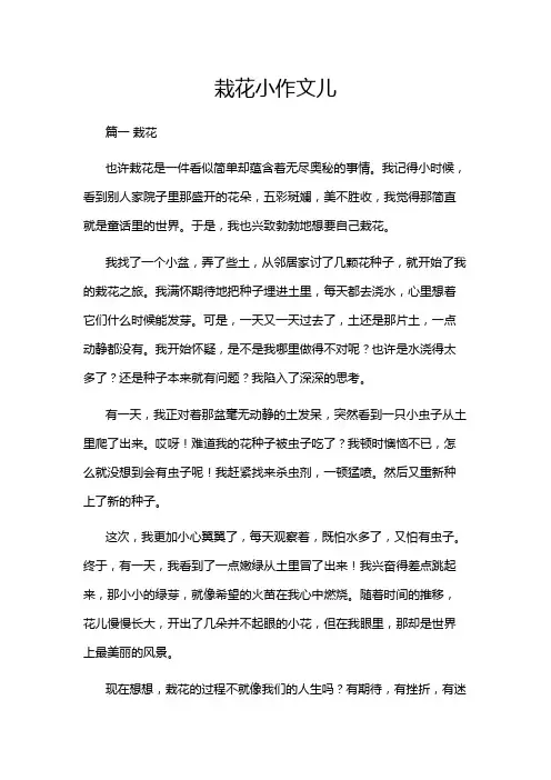 栽花小作文儿