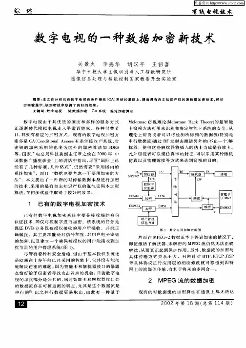 数字电视的一种数据加密新技术