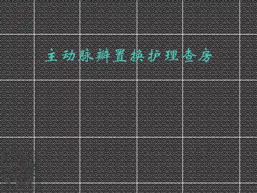 主动脉瓣置换护理查房 ppt课件