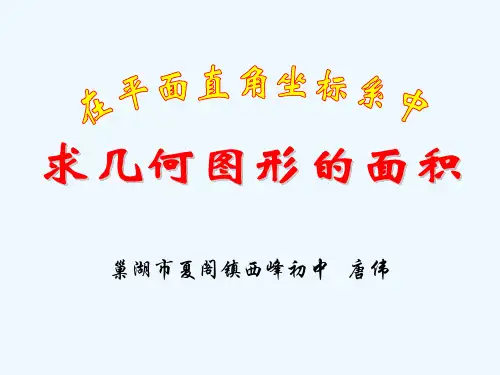 数学人教版七年级下册平面直角坐标系中几何图形的面积
