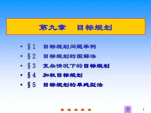 管理运筹学__目标规划