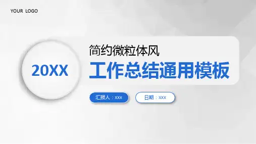 百姓视角微粒体工作总结PPT模板