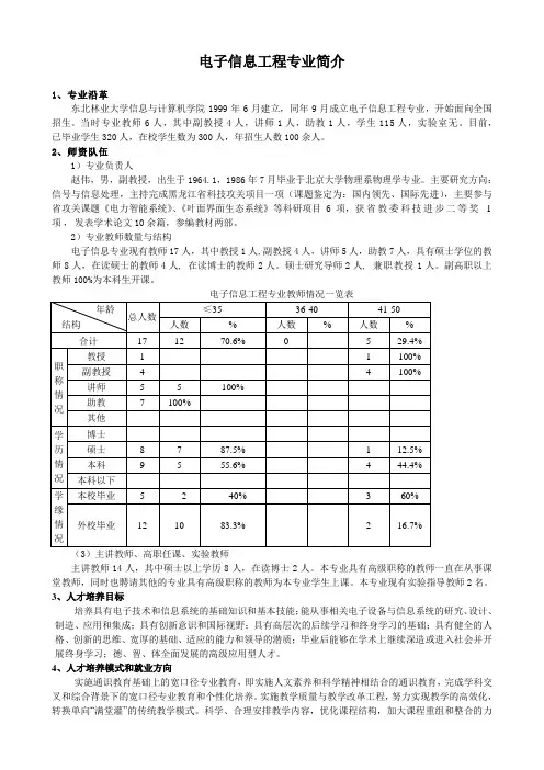 东北林业大学电子信息工程专业介绍