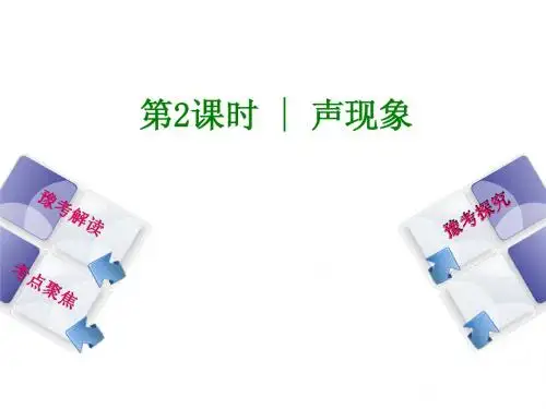 新人教版九年级物理总复习《声现象》课件