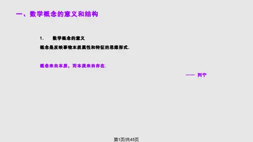 数学概念及其教学PPT课件