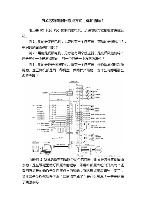 PLC控制伺服回原点方式，你知道吗？