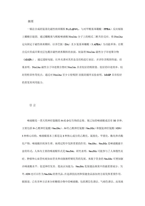 一种制备唾液酸磁性表面分子印迹聚合物的新方法