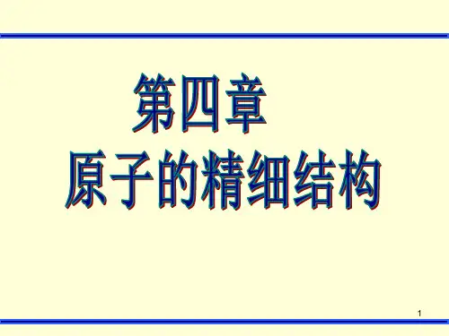 原子的精细结构.