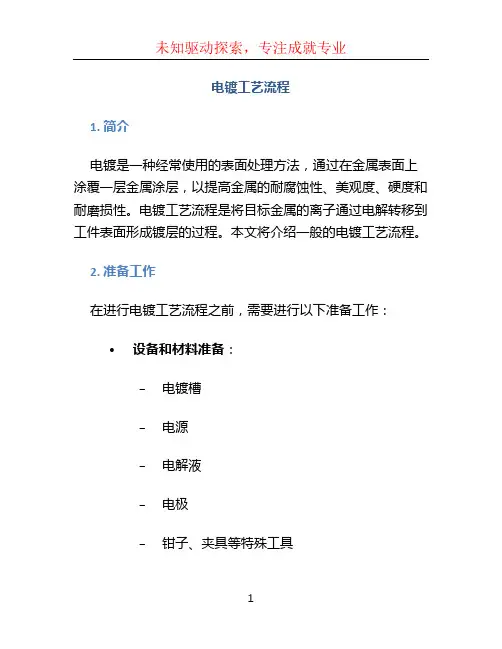 电镀工艺流程