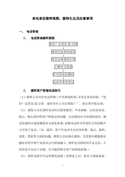 来电来访接待流程