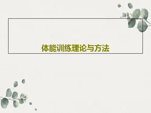 体能训练理论与方法25页PPT