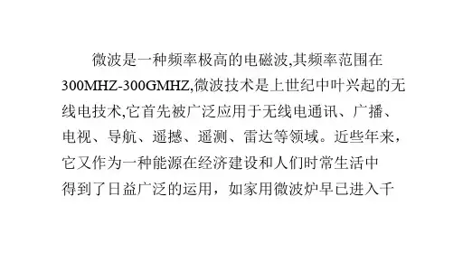 微波加热的原理及其发展状况