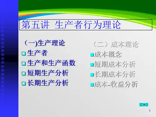 生产者行为理论课件(PPT 52页)