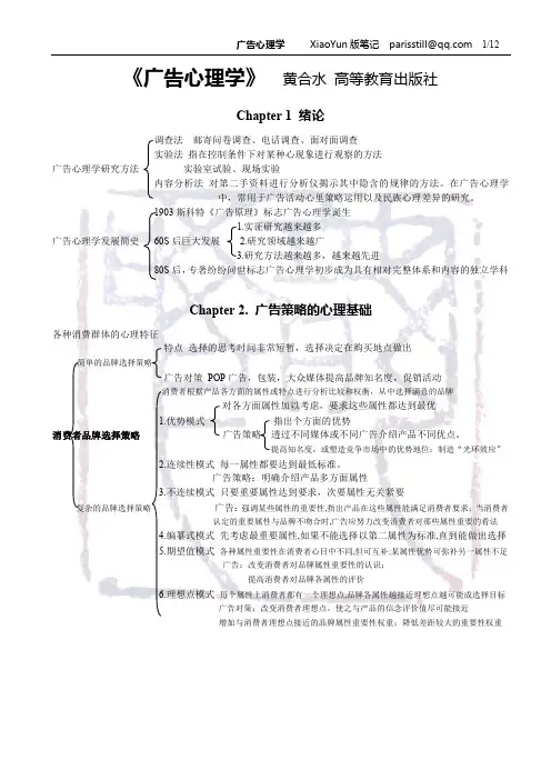 5.广告心理学-XIAOYUN版笔记