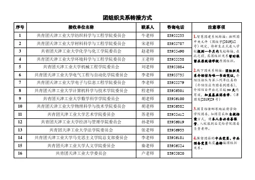 团组织关系转接方式