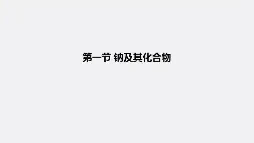 2.1钠及其化合物课件高中化学人教版高中化学必修一