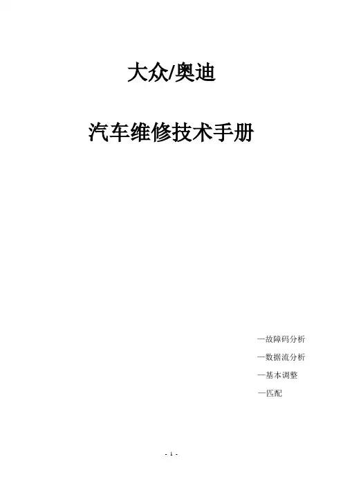 大众车数据流讲解