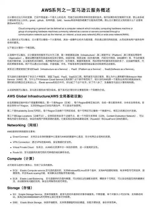 AWS系列之一亚马逊云服务概述
