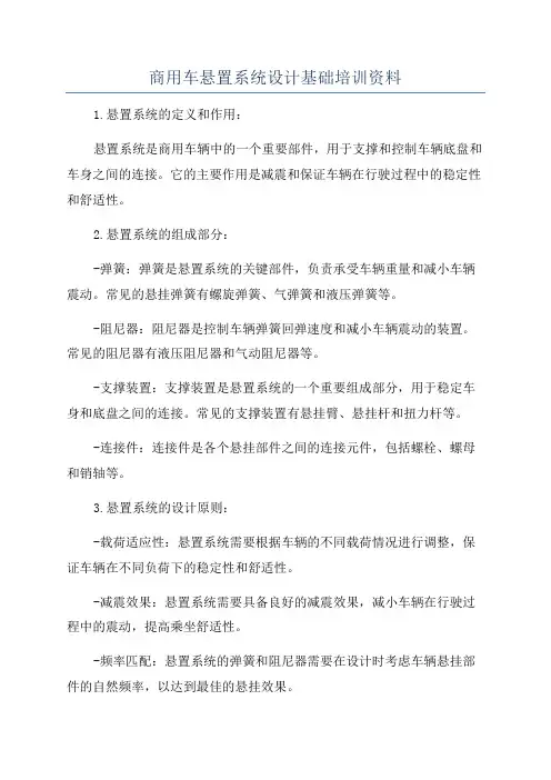 商用车悬置系统设计基础培训资料