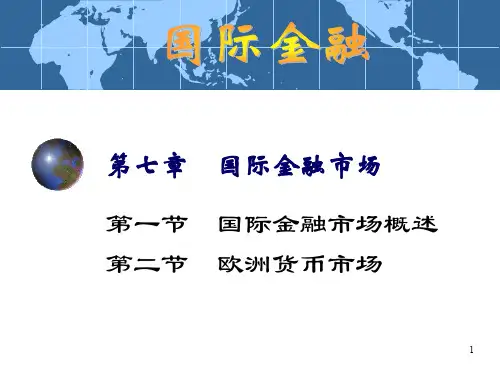 国际金融学之 国际金融市场(精品PPT共29页)